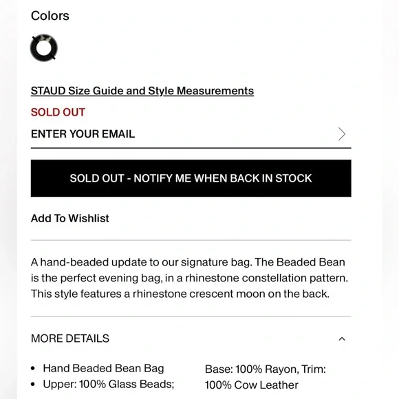 STAUD Beaded Bean Bag - Starry Night - Picture 9 of 13